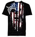 TAPOUT Civil Mens UFC MMA Ultimate Fighter American Arrogant Flag Skull T-Shirt Black