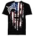 TAPOUT Civil Mens UFC MMA Ultimate Fighter American Arrogant Flag Skull T-Shirt Black