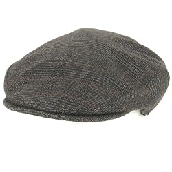New Tweed Plaid Ivy Golf Driver Cabbie Hat Cap Black Large Extra Large