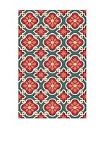 Huella deco Felpudo de Vinilo (Rojo/Verde)