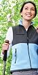 Cienna Women's panda fleece vest with nylon paneling