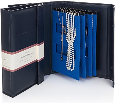 Little Book of Necklaces - A Book for Keeping Your Necklaces Tangle-free and Safe! Blue