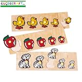 Guidecraft Size Progression Puzzles (Set of 3)