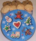 Scotts Cakes Cookie Combos - Oatmeal Raisin and Almond Macaroons 1lb. Christmas Cookie Tin