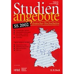 Studienangebote deutscher Hochschulen, SS 2002