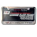 Corvette C5 W/Crossed Flags Logo OEM License Frame