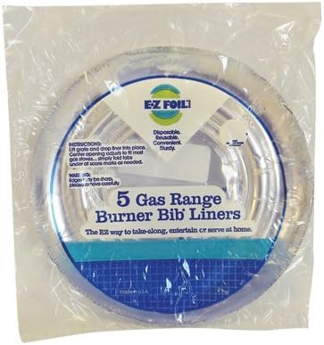 Ez Foil Burner Bib Liner Round 5 Pack
