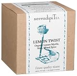 SerendipiTea Lemon Twist, Organic Lemon Myrtle, Mace, Mixed Spice Tisane, 4-Ounce Boxes (Pack of 2)
