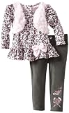 Nannette Baby-Girls Infant 2 Piece Leopard Pant Set