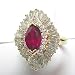 14K Yellow Gold Ruby and Diamond Ring