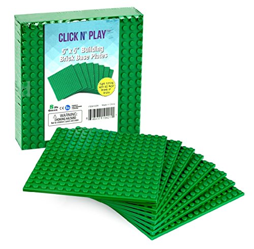 Click n  Play Green Building Brick Base Plates - 5
