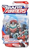 Transformers Animated Series Deluxe Class 6 Inch Tall Robot Action Figure - Old School Medic Cybertron Mode Autobot RATCHET with Detachable Shock Paddles and Extending Shock Attack (Vehicle Mode: Cybertronian Ambulance)