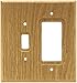 Brainerd 64679 Wood Square Single Toggle Switch/Decorator Wall Plate / Switch Plate / Cover, Medium Oak