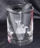Bag of Golf Clubs 12 oz. Etched Hiball Rocks Old Fashion Glass