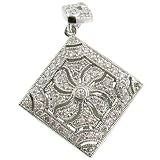 Sterling Silver Cubic Zirconia Locket by Charles Winston