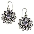 Amethyst Earrings Sterling Silver Jewelry 1.5 inches (erg109)