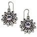 Amethyst Dangle-earrings Sterling Silver Jewelry 1.5 Inches