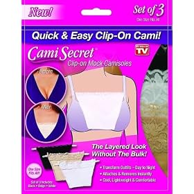 Cami Secret Clip On Mock Camisoles (3 Pack)