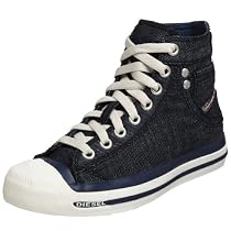 Diesel Women's Exposure Lace-up Sneaker,Indigo,8 M US