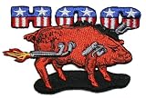 Hog Pig Embroidered iron on Motorcycle Biker Patch