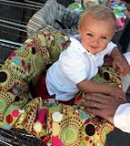 Just Peachy Baby Designer Shopping Cart Cover - Bright Dot
