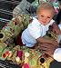 Just Peachy Baby Designer Shopping Cart Cover - Bright Dot Image