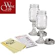 Original Rednek Wine Glass (2-Pack) with Redneck Drank Recipes & GoDpsWine Wine Cloth