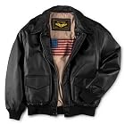 Landing Leathers Men's Air Force A-2 Flight Leather Bomber Jacket - Black M