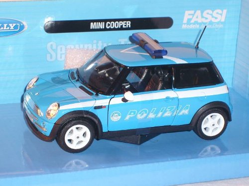 NEW MINI COOPER POLIZIA BLAU 1/24