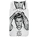Justin Bieber Childrens Girls Official What Do You Mean Duvet Set (Twin) (White/Grey)