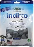 PetSafe indigo Triple Chews Grain-Free Chew with Filling for Dogs, Small 18 oz.