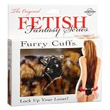 Fetish Fantasy Bondage Gear Leopard Print Furry Metal Handcuffs