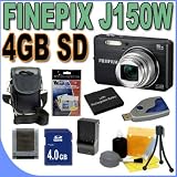 Photo : Fujifilm Finepix J150W 10.0MP 5x Optical Zoom Digital Camera (Black) 15841966 PLUS 4GB SDHC Memory Card - Rechargeable Lithium Ion Battery -BigVALUEInc Saver Accessory Bundle + More!