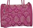 Designer Dog Carrier - Fully Enclosed Pet Carrier - Argyle Classics - Berry