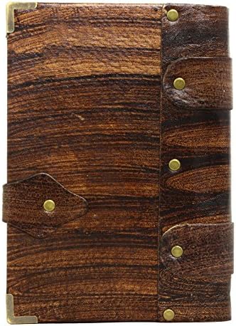 3D Smiling Old Man on a Brown Leather Journal Notebook Daily Diary Sketchbook Pad Handmade Pocket Book Women Men Children Office