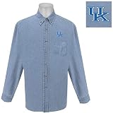 Kentucky Wildcats NCAA Denim Long Sleeve Button-Down Shirt (Blue)
