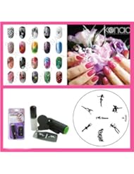 From Amazon.com. Click for details:
 Single Detail Page Misc: Konad Nail Art Mini Set Polish, Stamper, & Scraper + Image Plate S08 Dancer Gymnast + A-Viva Nail File Single Detail Page Misc: Konad Nail Art Mini Set Polish, Stamper, & Scraper + Image Plate S08 Dancer Gymnast + A-Viva Nail File