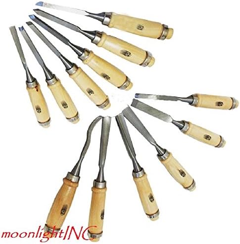 12 pc 8" Professional Wood Carving Chisel Tool Set