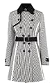 Colorblock Texture Mix Coat