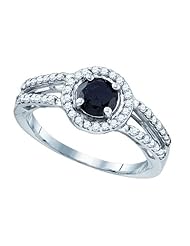 1.06CT BLACK DIAMOND MICRO PAVE RING