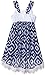 Youngland Girls' Navy and White Chiffon High Low Dress