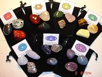 Chakra Balancing Healing Kit 21L Natural Tumbled Stones Reiki & Using Feng Shui
