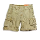 Jade - Girls Low-Rise Cargo Short, Khaki