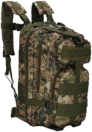 Quizas Pasion Outdoor Waterproof Tactical Backpack for Women and Men Sport Camping Rucksack for Climbing Traveling Casual Daypack