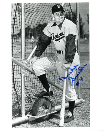 Duke Snider Signed / Autographed Black & White Brooklyn Dodgers Baseball 8x10 Photo