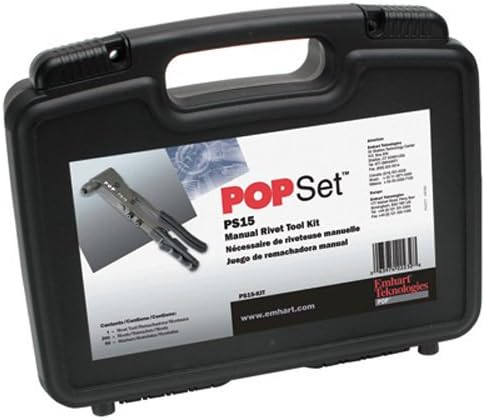 Rivet Tool Kit, 3/32, 1/8, 5/32, 3/16 In