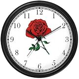 511IDjPknzL. SL160  Red Rose   Flower Wall Clock by WatchBuddy Timepieces