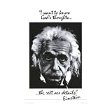 Einstein: God's Thoughts People Poster Print, 24x36