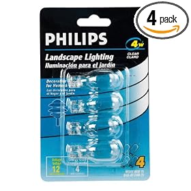 Philips Landscape Lighting 4-Watt 12-Volt Wedge Base Clear 4 Pack by Philips