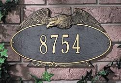 Patriotic Oval Eagle Wall Address Plaque